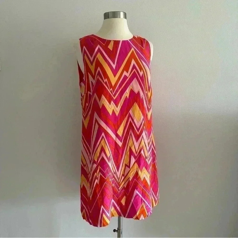 Missoni Zigzag Dress in Pink, Orange, and Yellow
